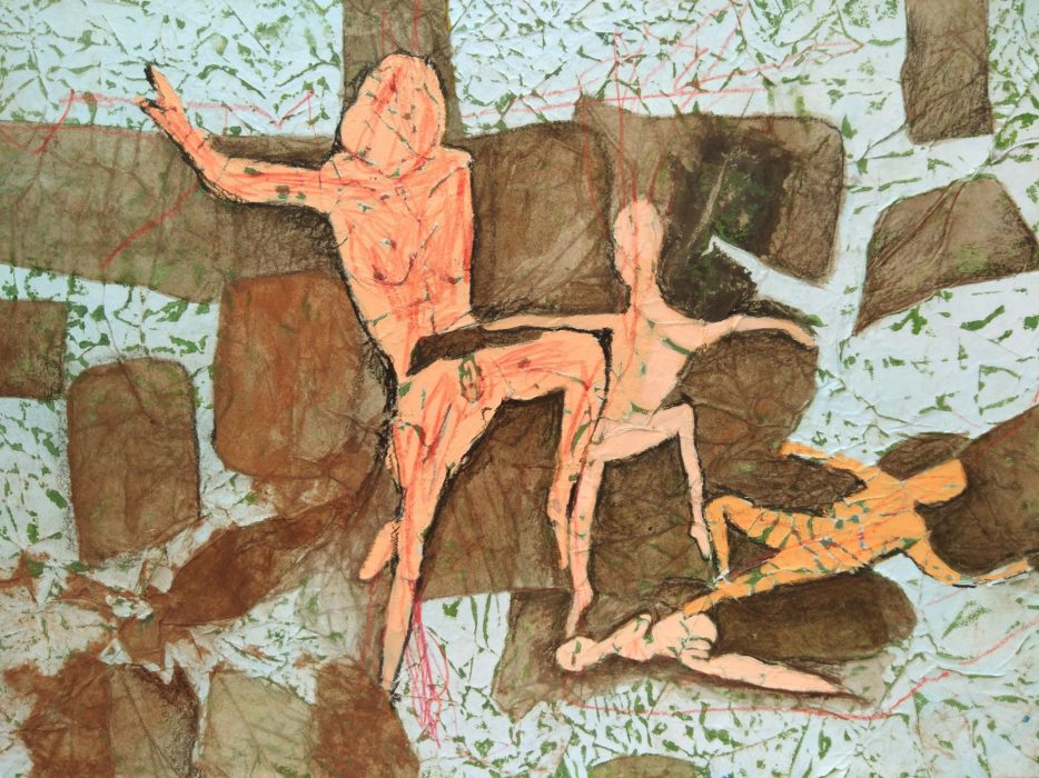 Men Between Rocks - Julie Massam Interdisciplinary Artist
