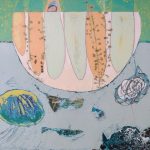 Julie Massam Contemporary Artist - exhibition 40 Days and 40 nights, painting: Running Deep